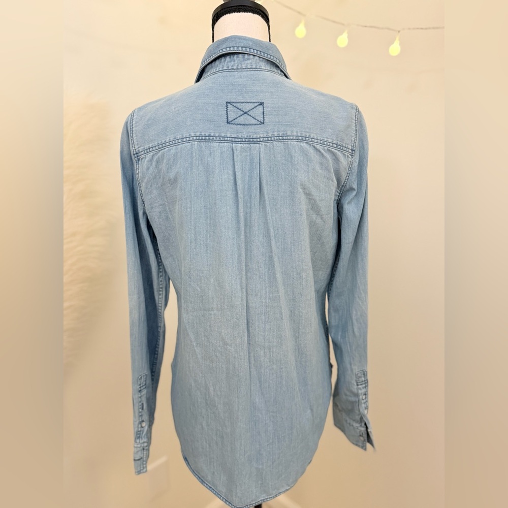 Classic Light Blue Chambray Button Down Shirt - image 4